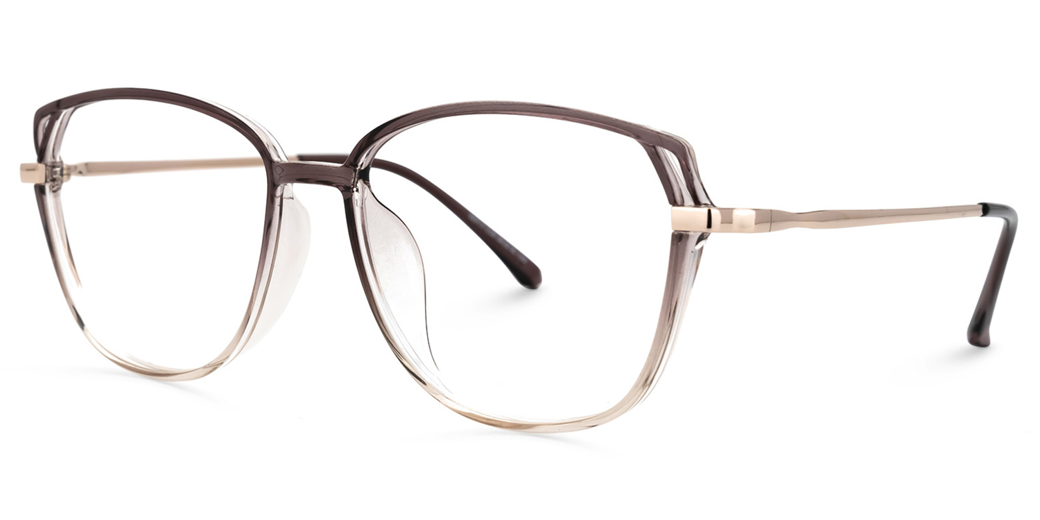 Haygood Braun Klar Cateye Brille1