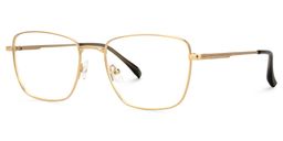 Oduntan Gold Rechteckig Brille1