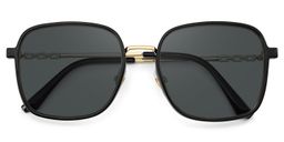 Frida Schwarz Quadratisch Sonnenbrille1