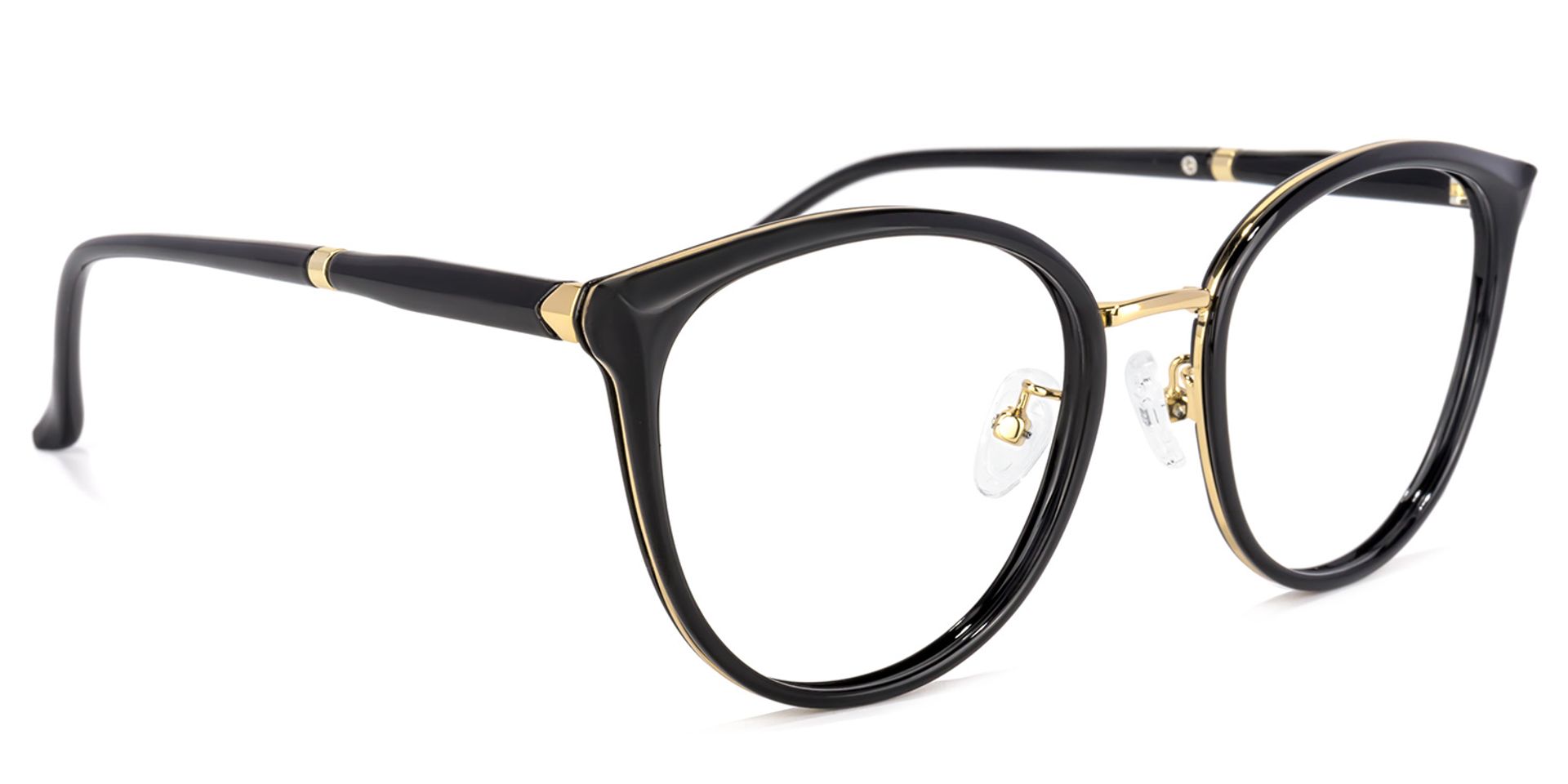 Zabrina Schwarz Rund Brille2