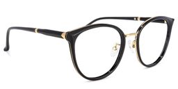 Zabrina Schwarz Rund Brille2