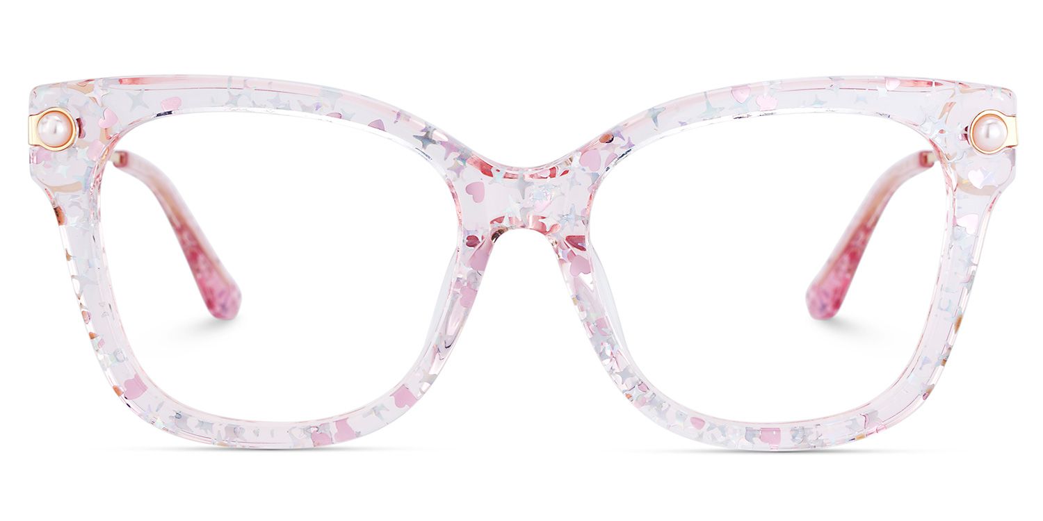 Vernella Rosa Quadratisch gemischte-materialien Brille0