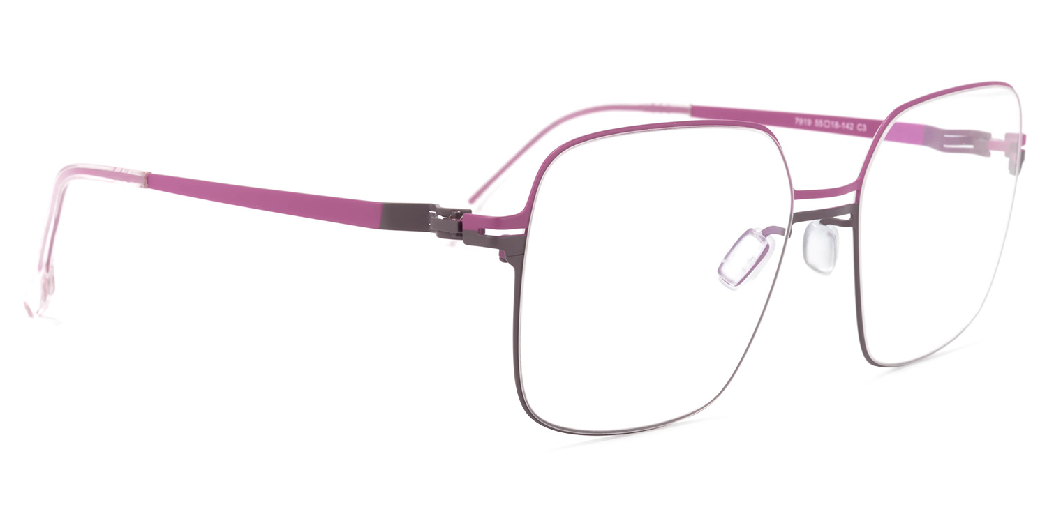 Yadira Lila Quadratisch Brille2