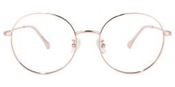 Petula Rosa-Gold Rund Brille0