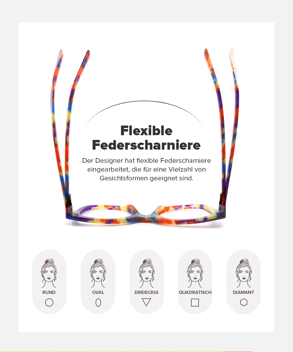 Nereyda Lutscher Bunt Cateye Bonbon Brille