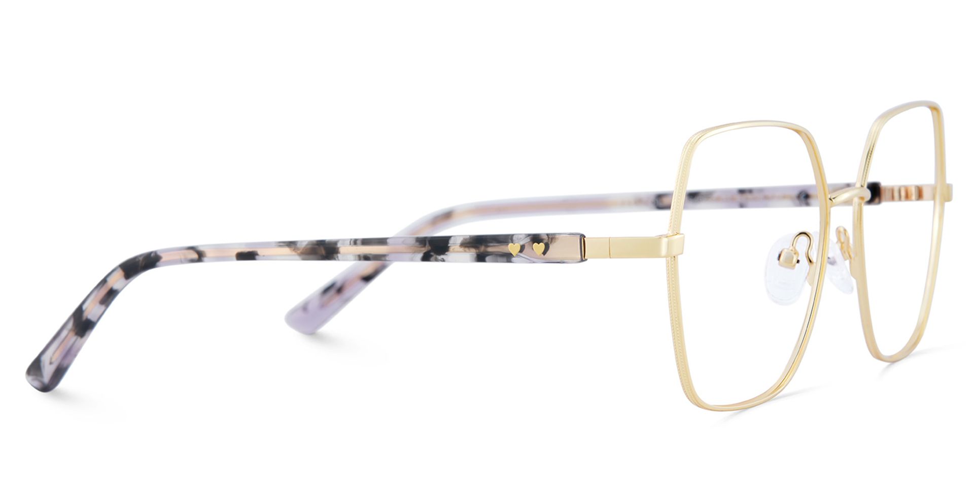 Billie Gold Geometrisch Gemischte-Materialien Brille5