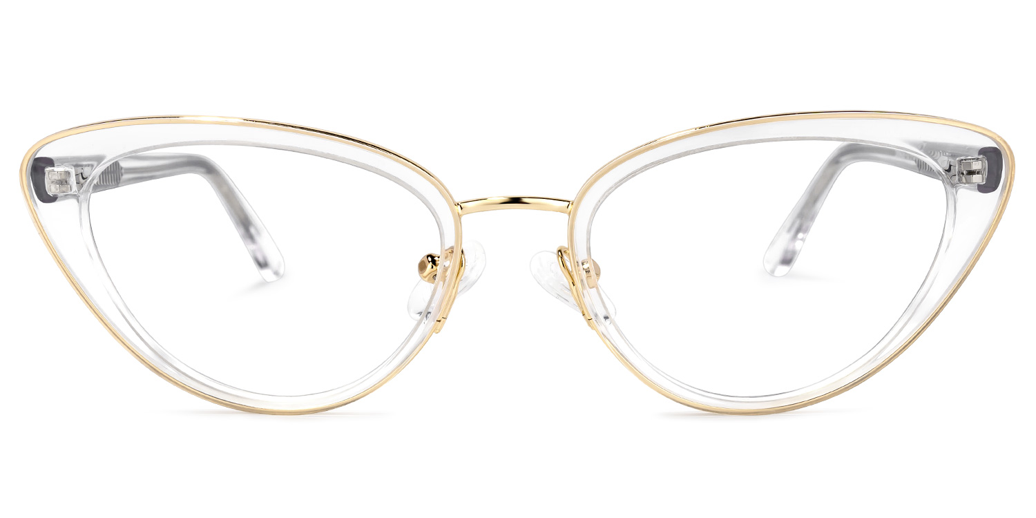 Cosme Gold Kristall Cateye Brille0