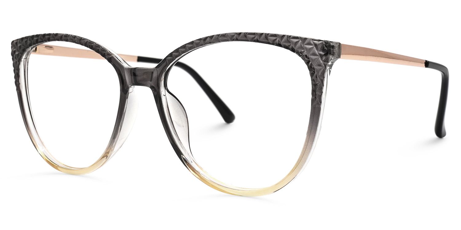 Dagmar Schwarz-Gelb Cateye Brille1