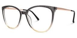 Dagmar Schwarz-Gelb Cateye Brille1