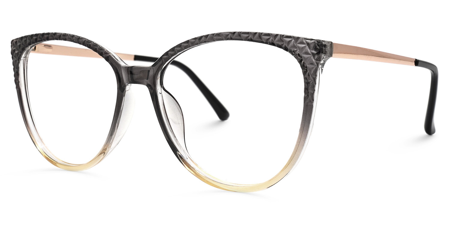 Dagmar Schwarz-Gelb Cateye Brille1