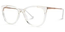 Fiona Weiß-Gold Cateye Brille1