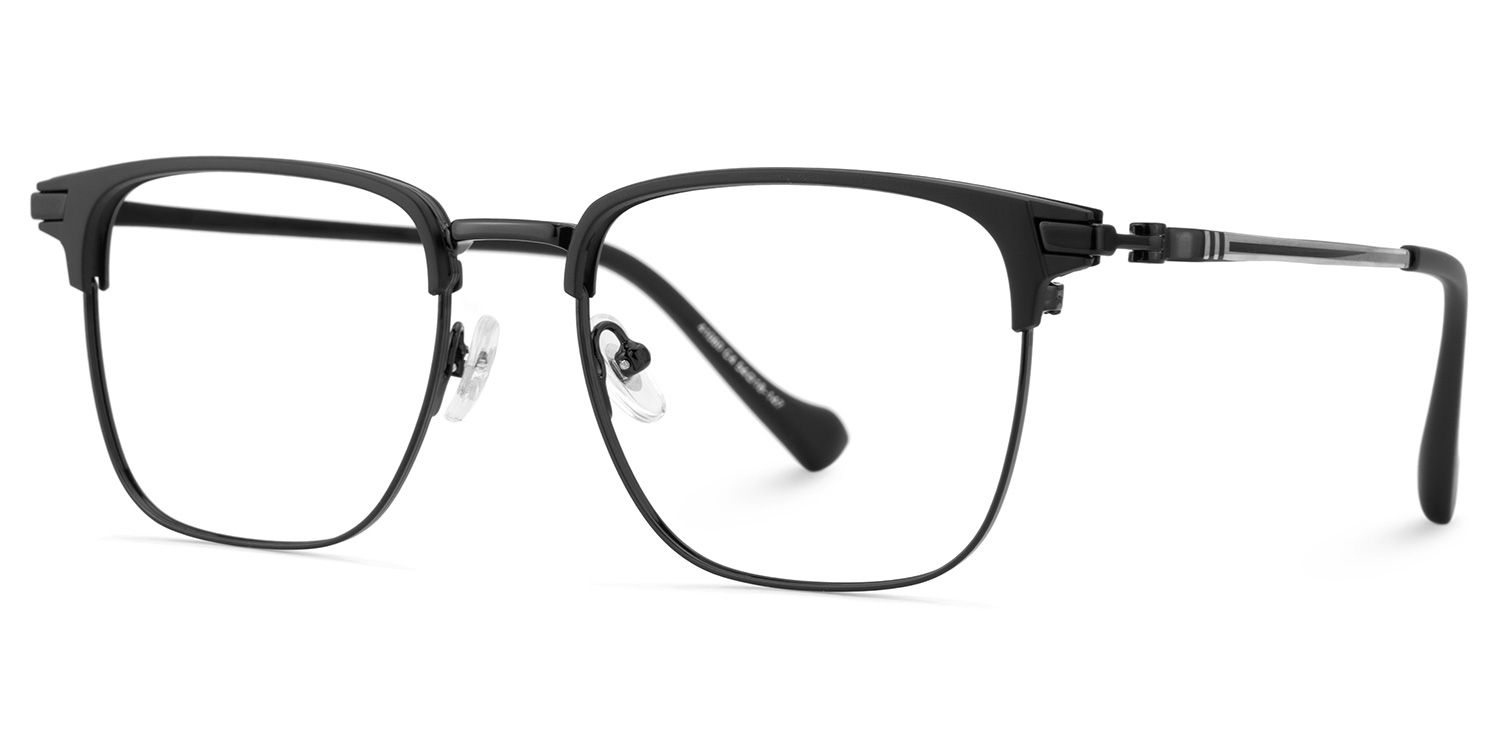 Alex Schwarz Browline Gemischte-Materialien Brille4