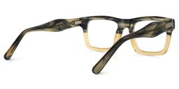 Hayden Braun Grün Rechteckige Brille3