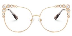 Wallice Gold Cateye Brille1