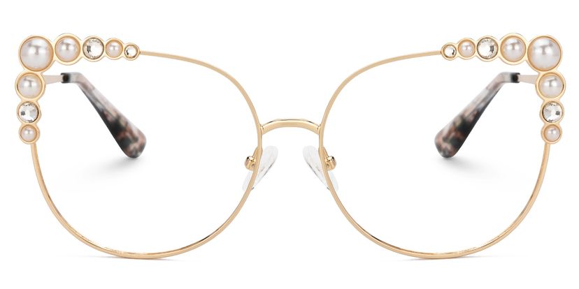 Wallice Gold Cateye Brille