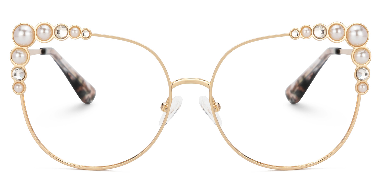 Wallice Gold Cateye Brille