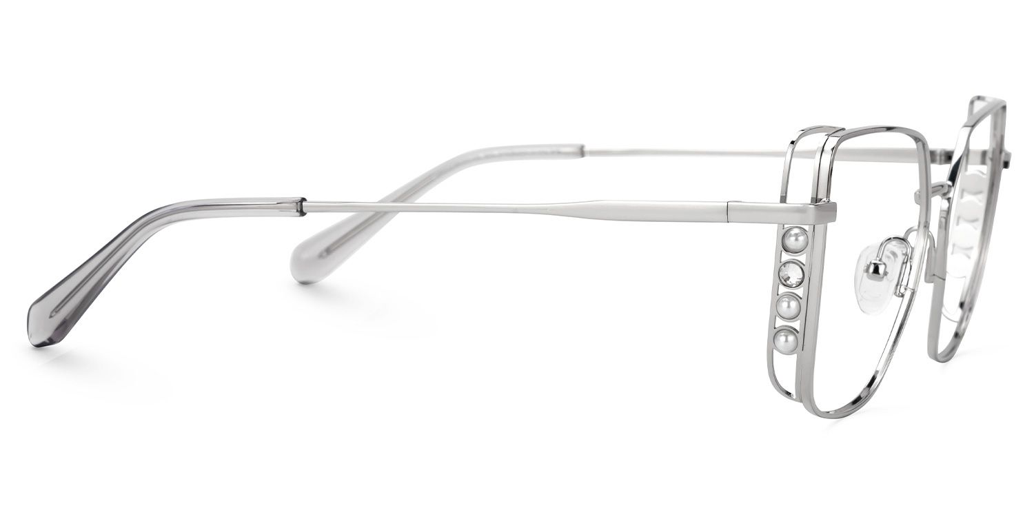 Jamison Silber Quadratisch Brille3