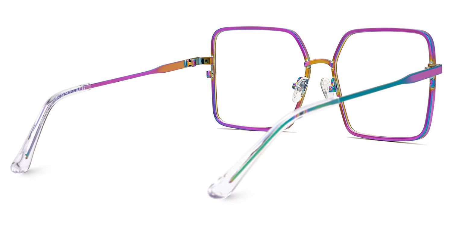 Thalia Lila Quadratisch Metall Brille6