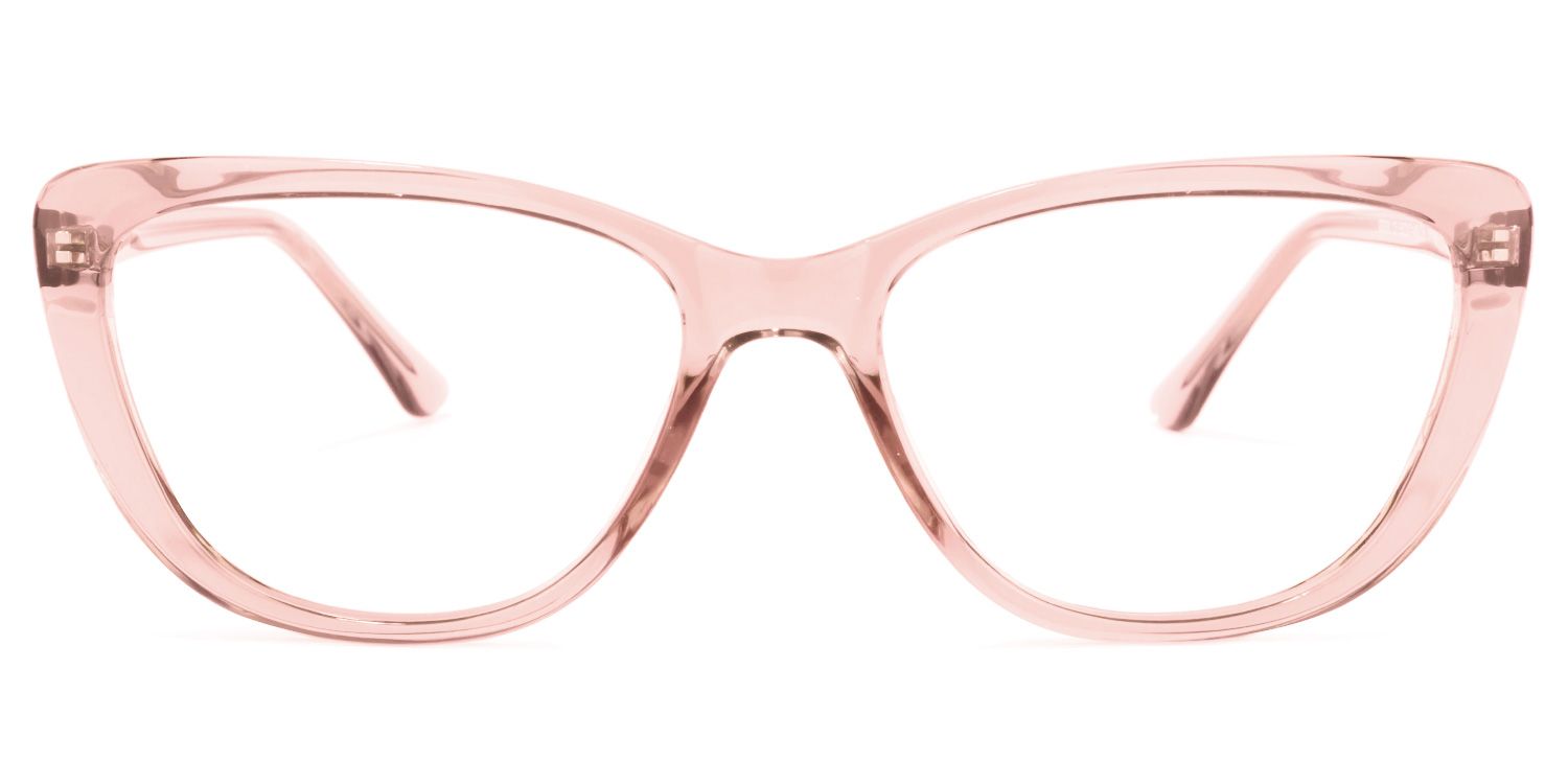 Qamar Rosa Klar Cateye Brille0