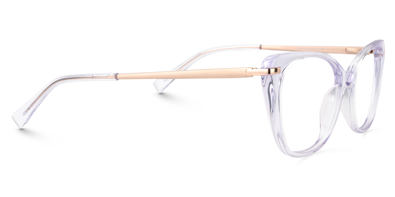 Helllila Kristall Cateye Brille4