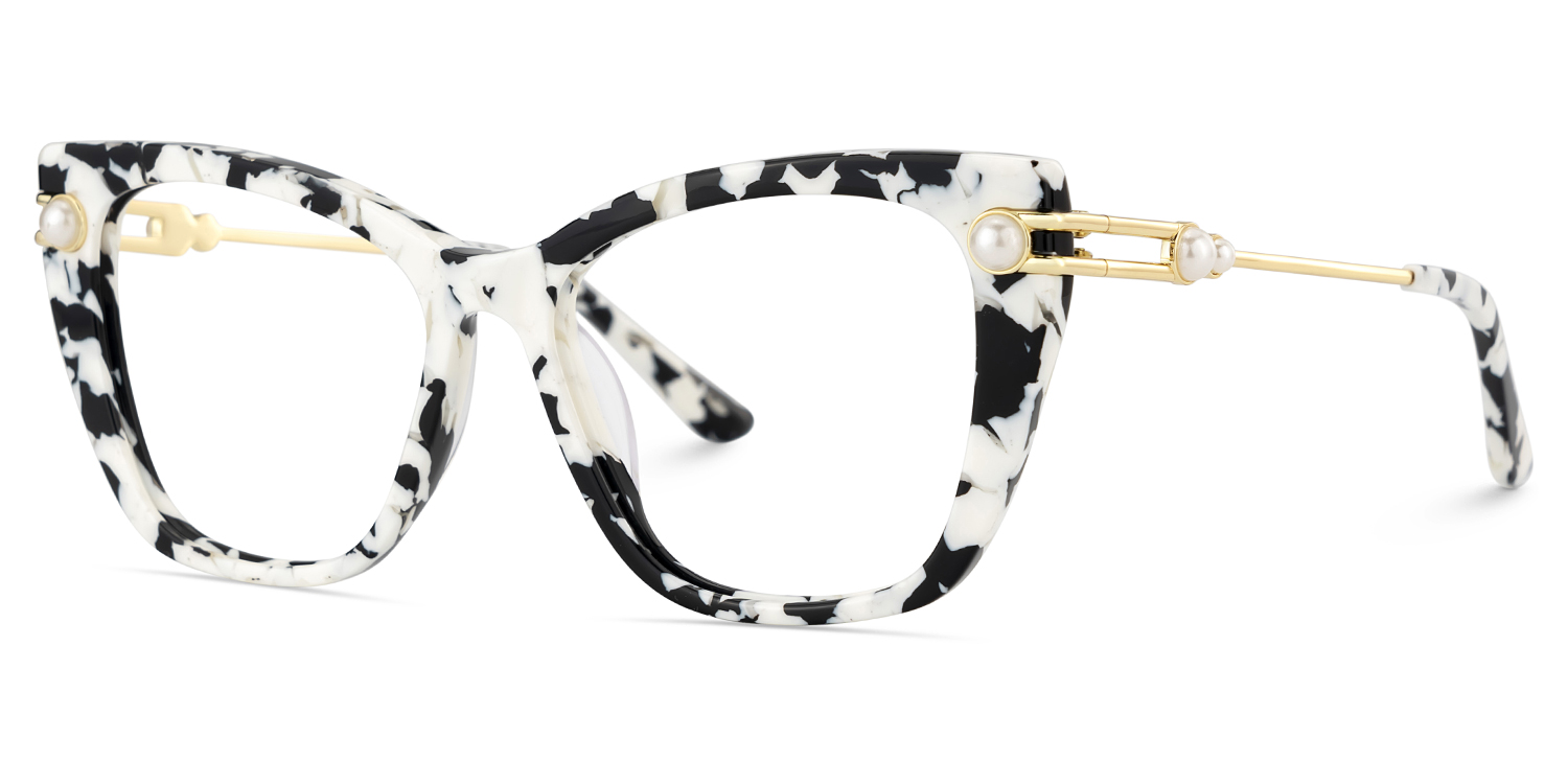 Victor Marmor Cateye Gemischte-Materialien Brille4