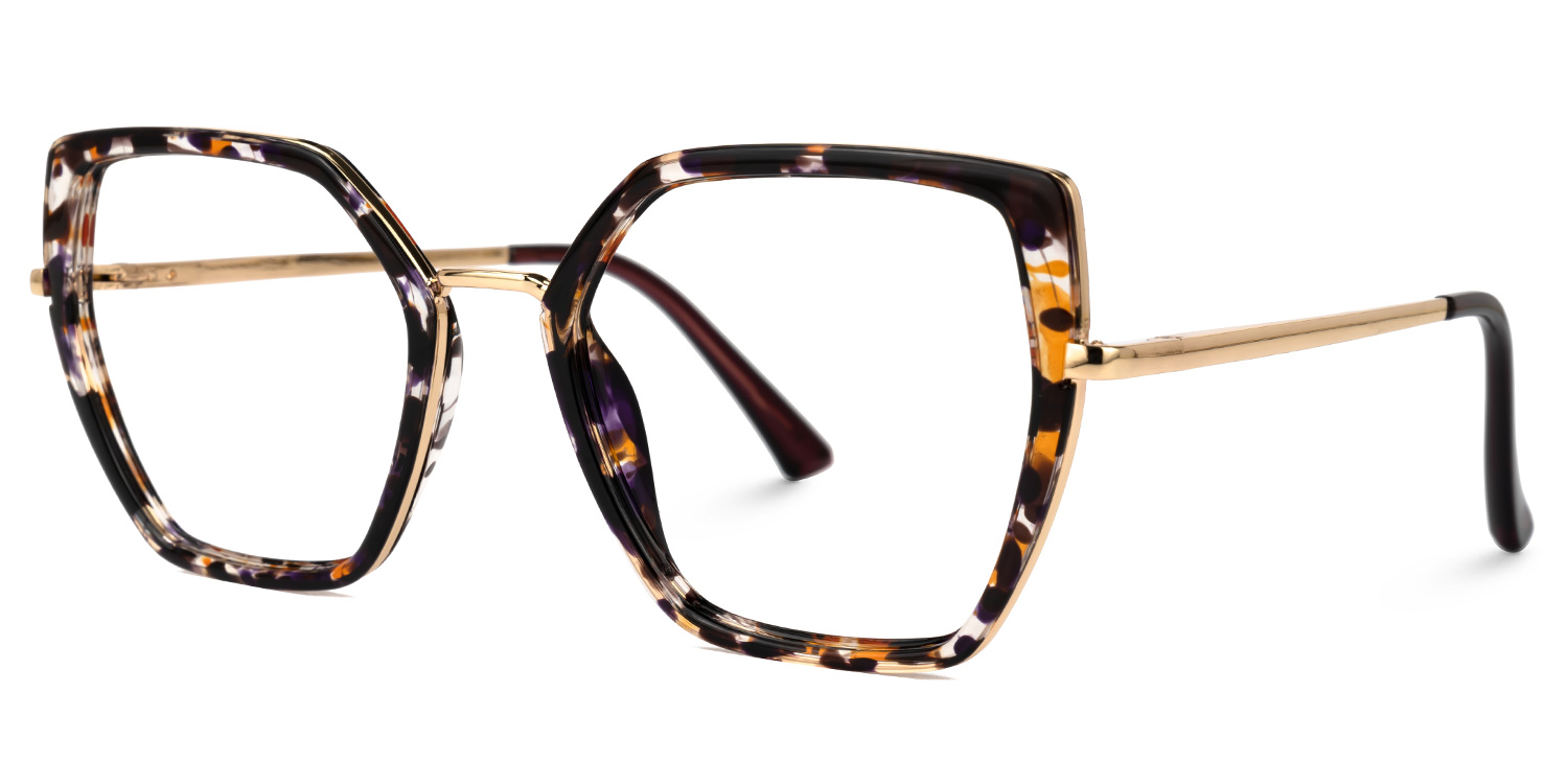 Leila Braun-Tortoise Geometrisch Brille1