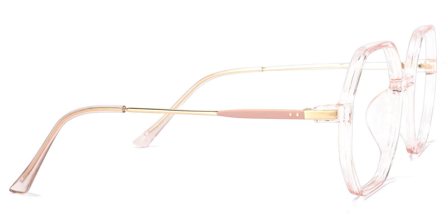 Tanner Hellrosa Kristall Geometrisch Brille3