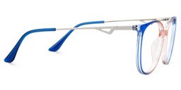 Babbage Blau-Orange Rund Brille2