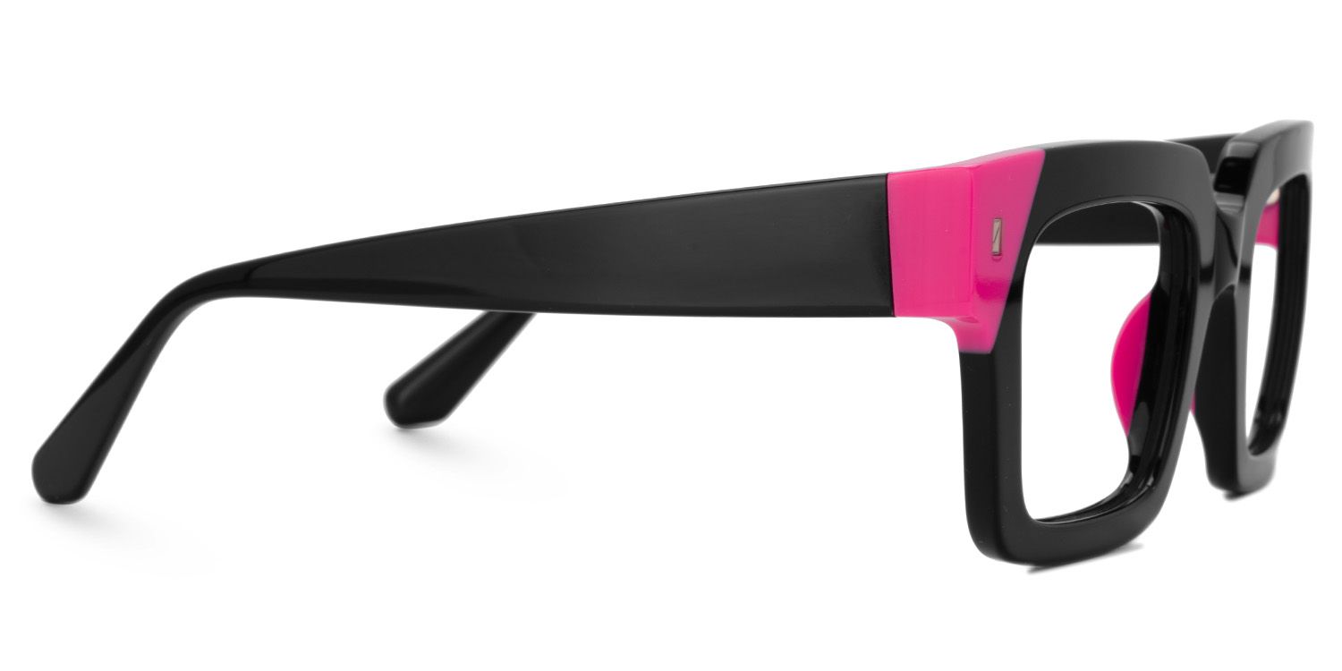 Sarah Schwarz Rechteckig Acetat Brille5