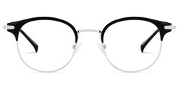 Elke Silber Browline Brille0