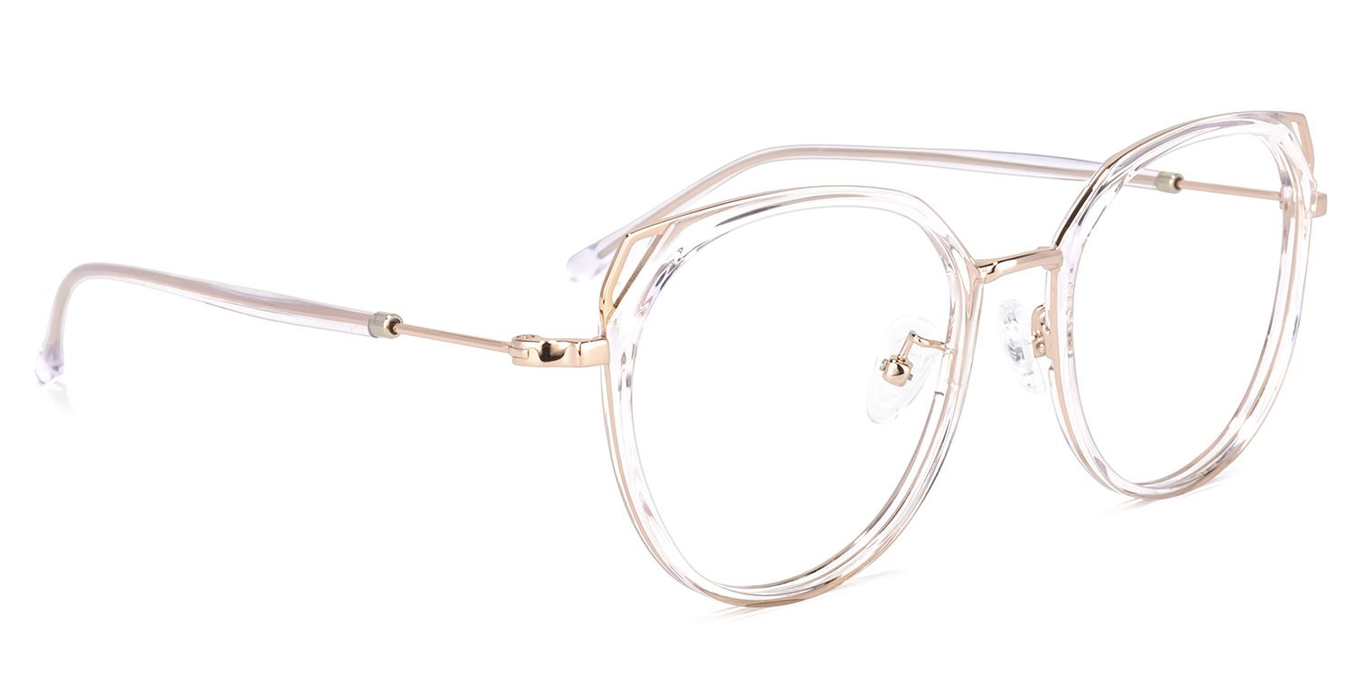 Ofelia Gold Klar Geometrisch Brille2