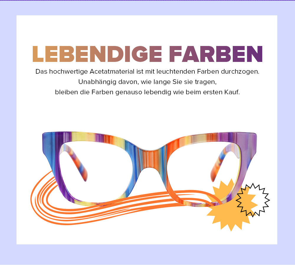 Nereyda Lutscher Bunt Cateye Bonbon Brille