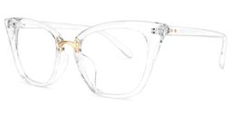 Chandrika Klar Cateye Brille1