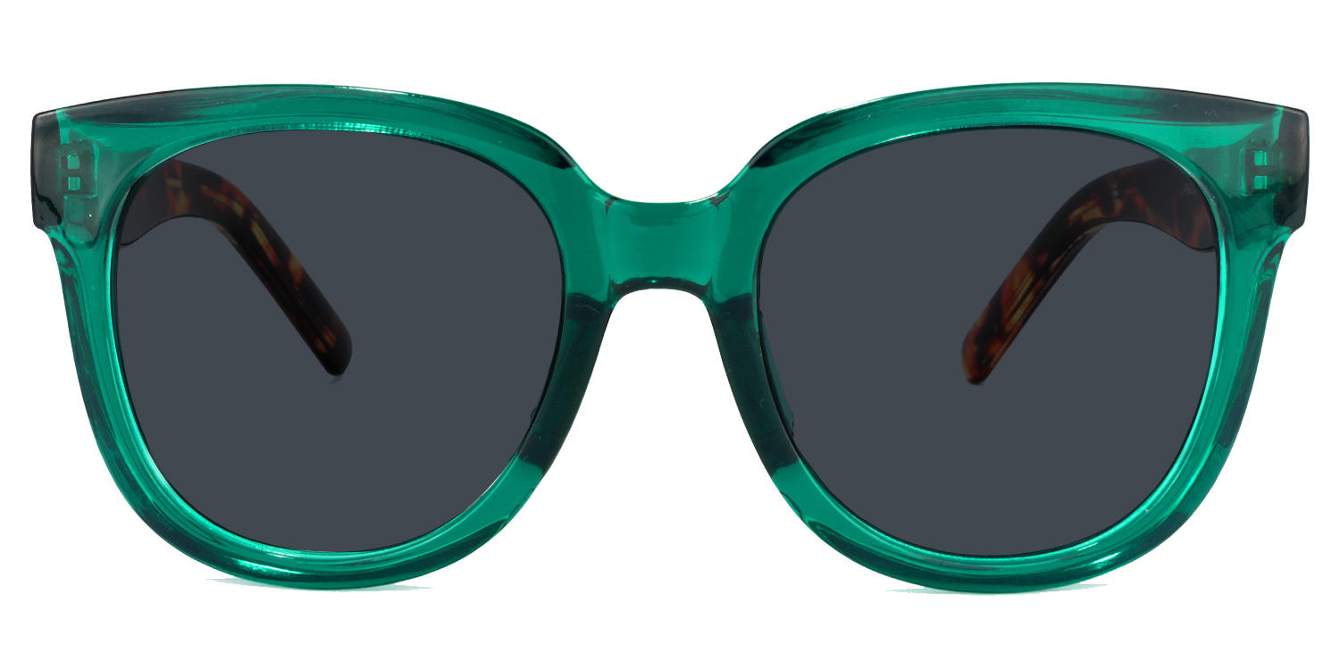 Roxanne Dunkelgrün Quadratisch Sonnenbrille0