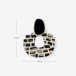 Leann Schwarz-Grau Ohrring2