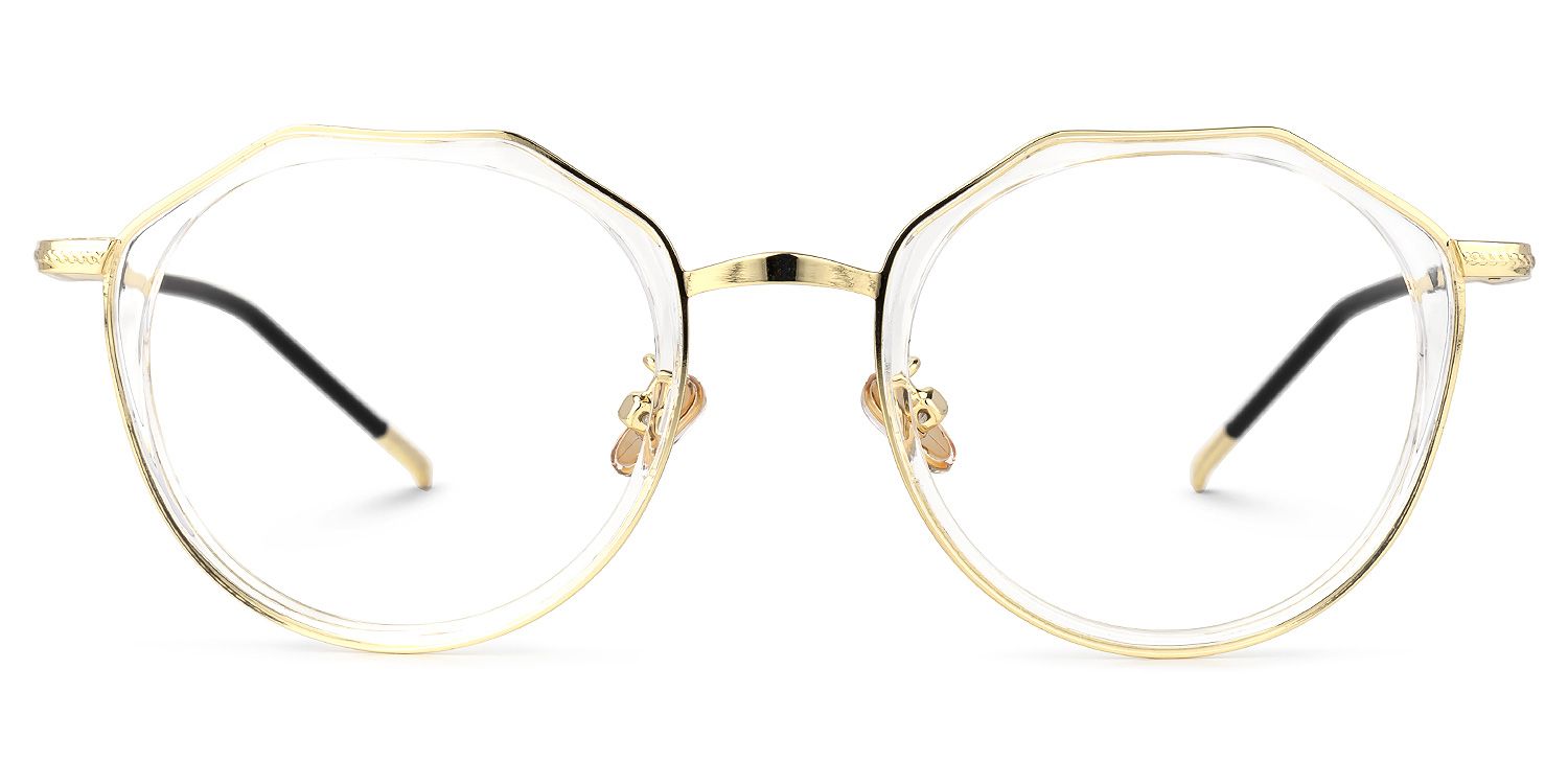 Helewise Gold Geometrisch Brille0