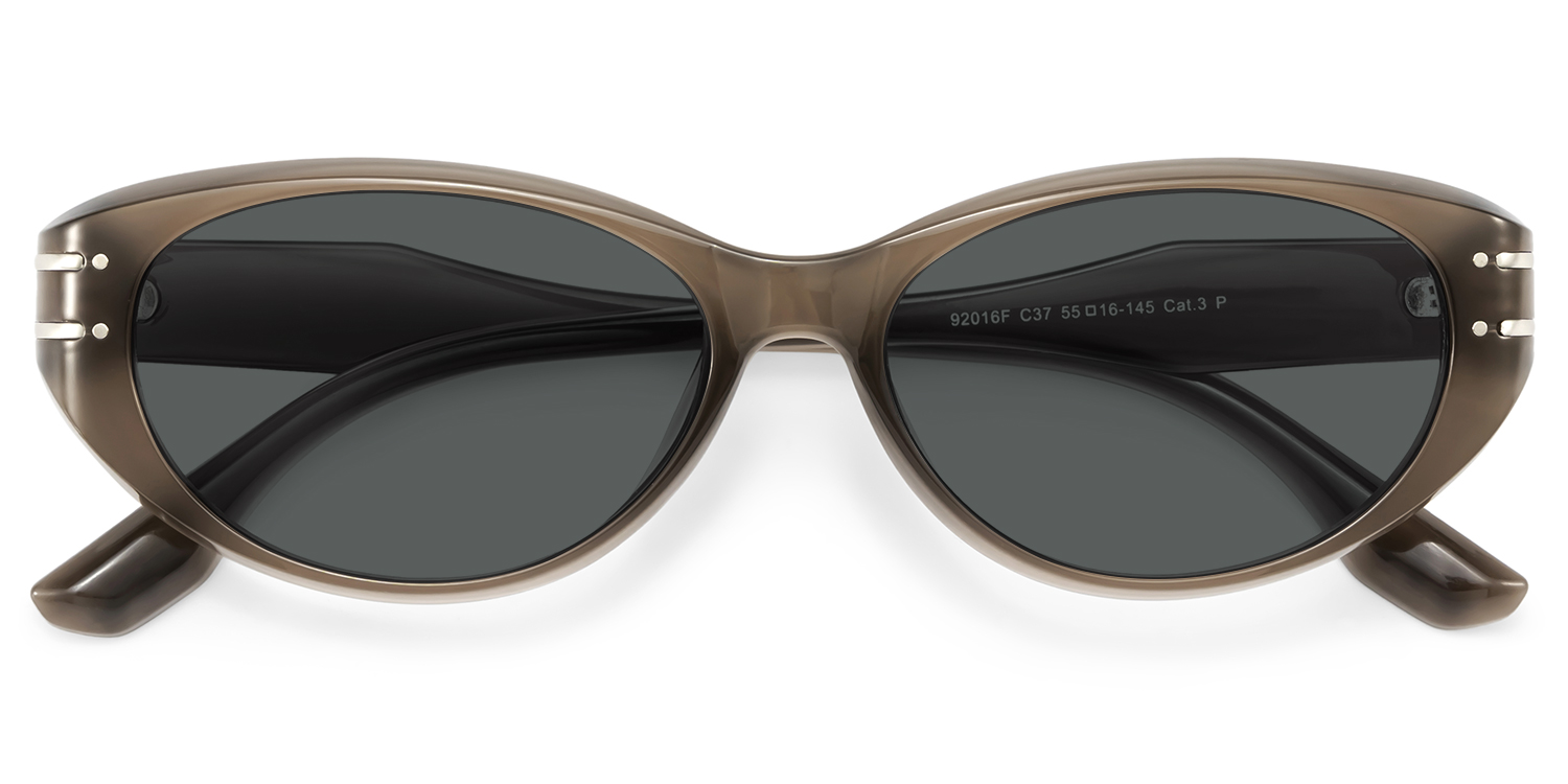 ZEELOOL Lina Braun Cateye Sonnenbrille