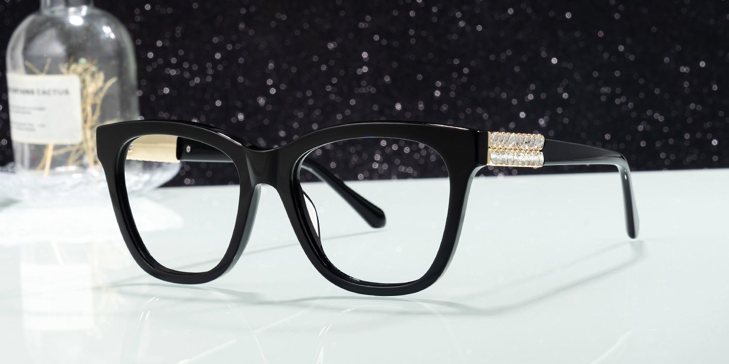 Surita Schwarz Cateye Acetat Brille1