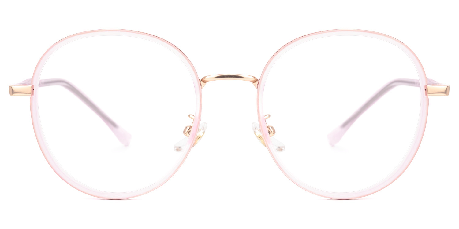 Nakita Hellrosa Rund Brille0