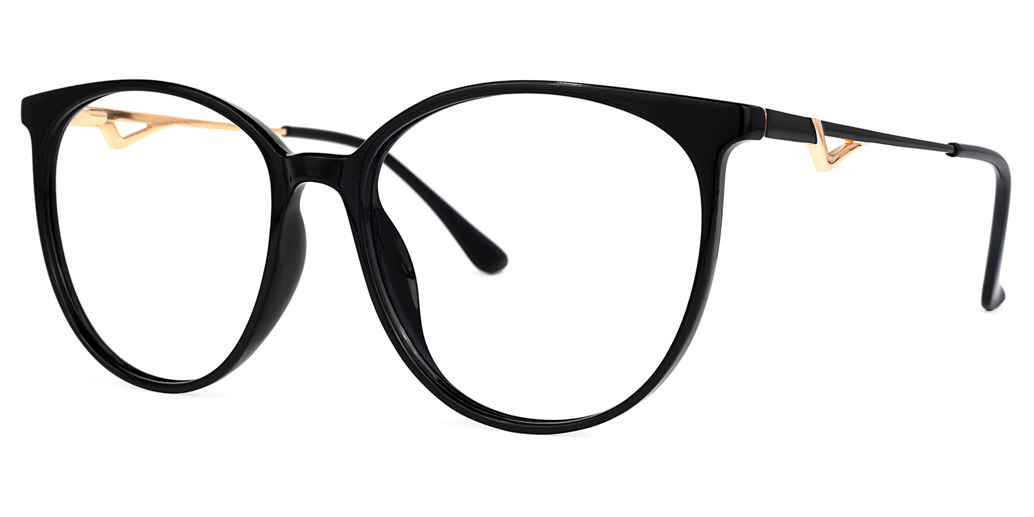 Babbage Schwarz Rund Brille1