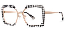 Sharron Blumendruck Quadratisch Brille1