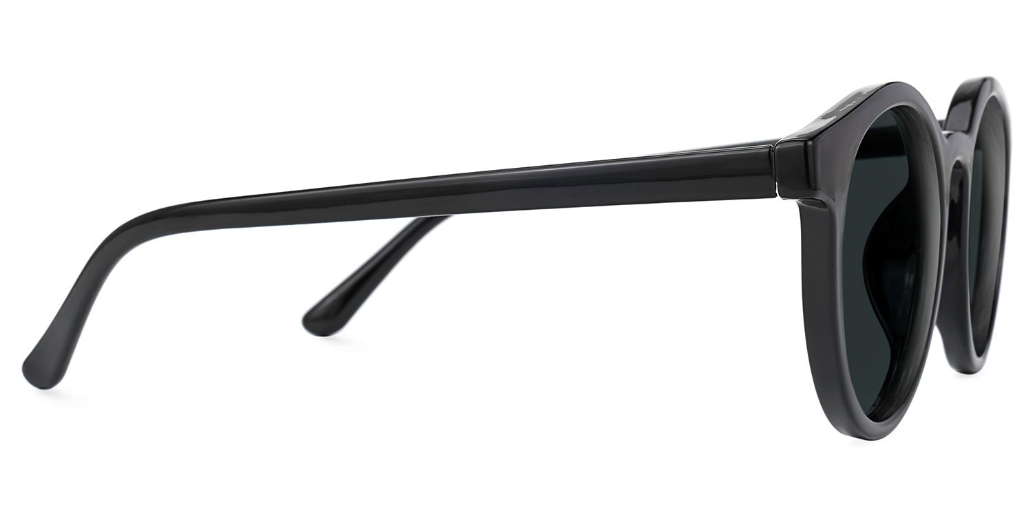 Gaige Schwarz Rund Sonnenbrille2