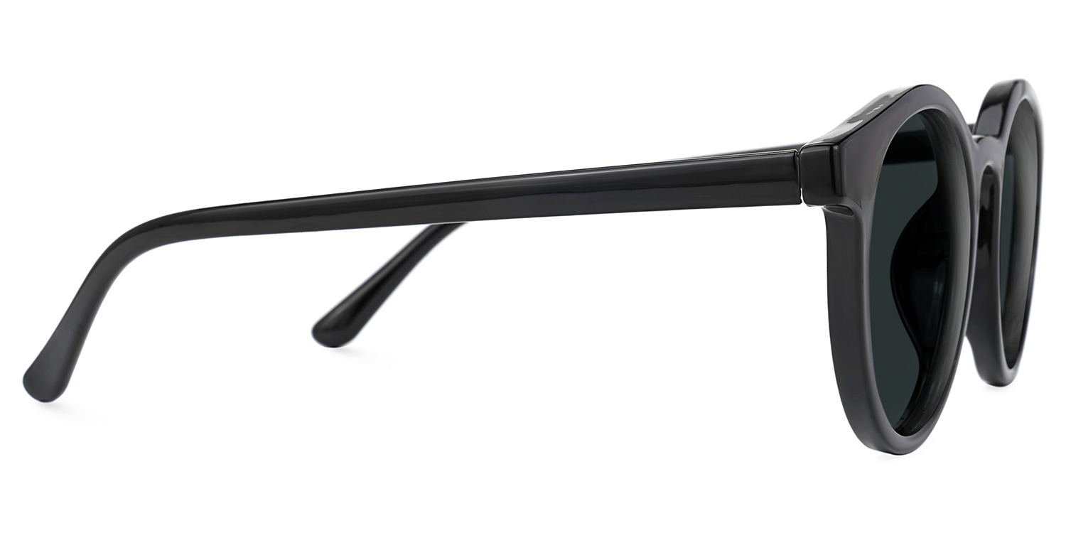 Gaige Schwarz Rund Sonnenbrille2