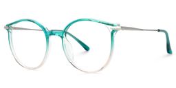 Yadejah Grün-Rosa Klar Cateye Brille1