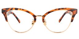 Charlene Orange-Tortoise Browline Brille0