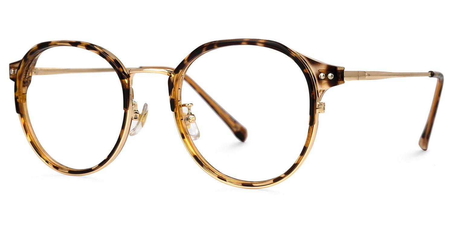 Pauleen Gelb-Tortoise Geometrisch Brille1