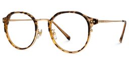 Pauleen Gelb-Tortoise Geometrisch Brille1