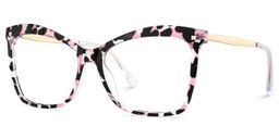 Isaebella Blumendruck-Rosa Schmetterling Brille3
