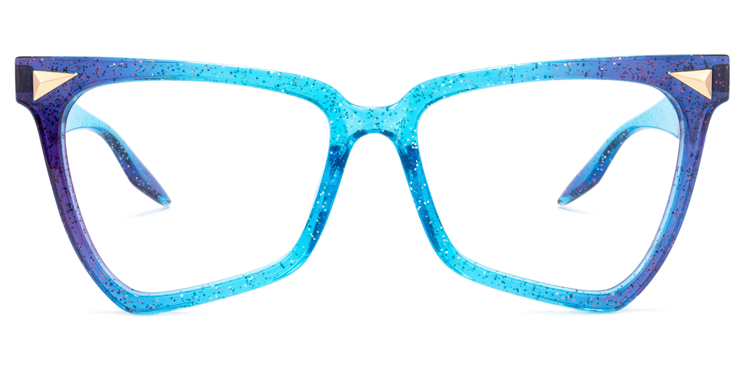 Cicely Blau Geometrische Brille0