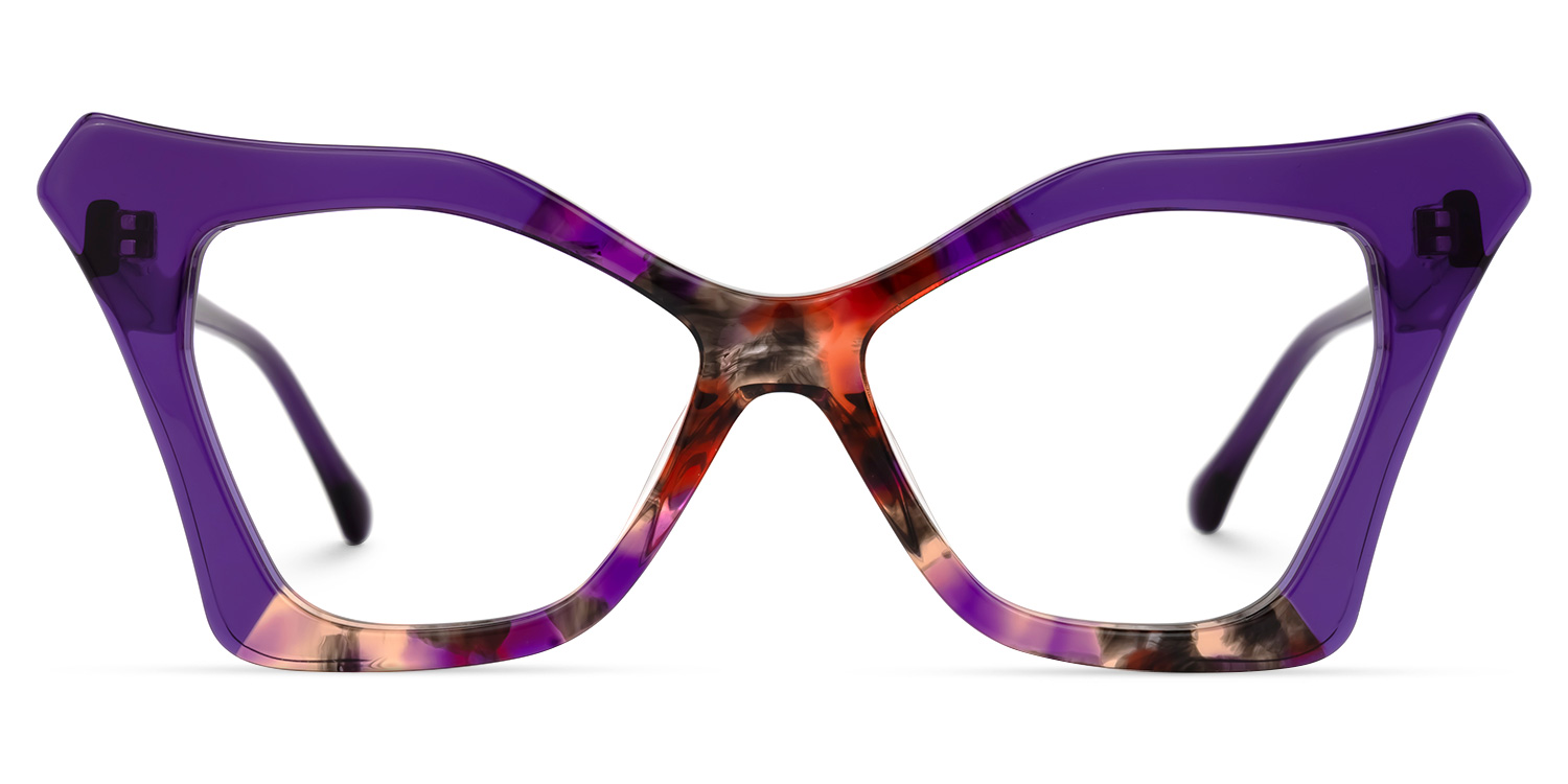 Wildony Lila Cateye Brille gutes Bild